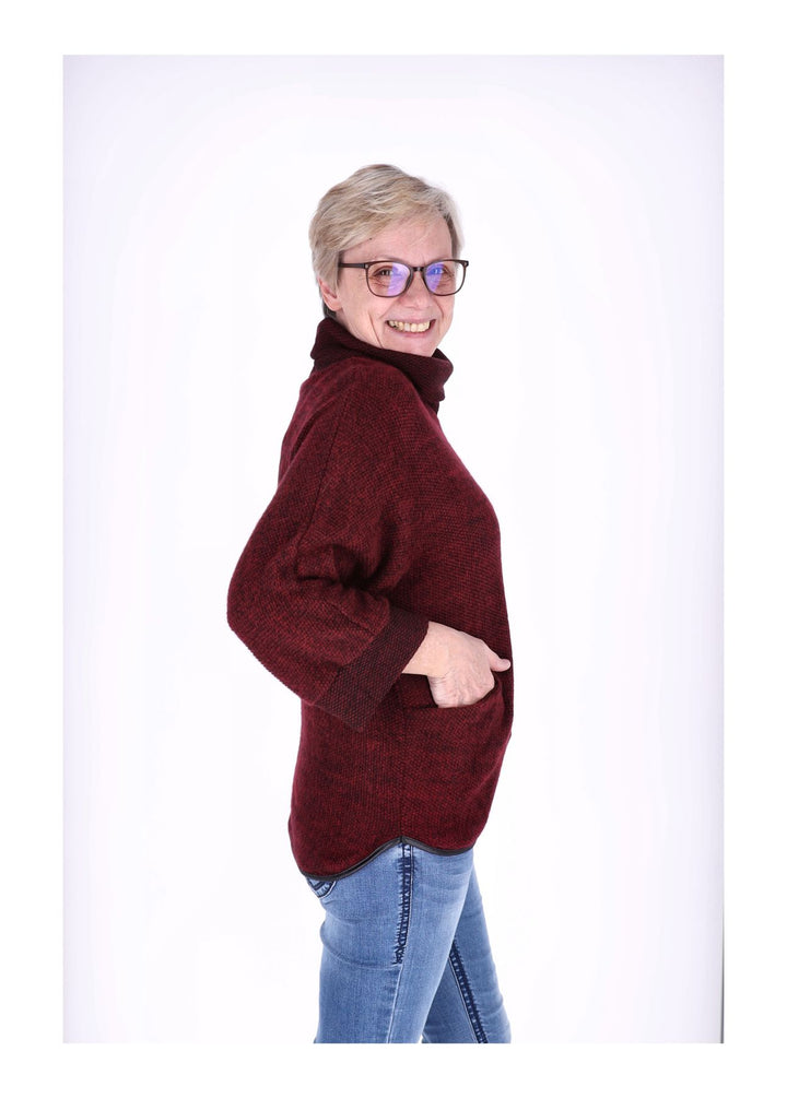Damen Shirt Rollkragen Splash of Color