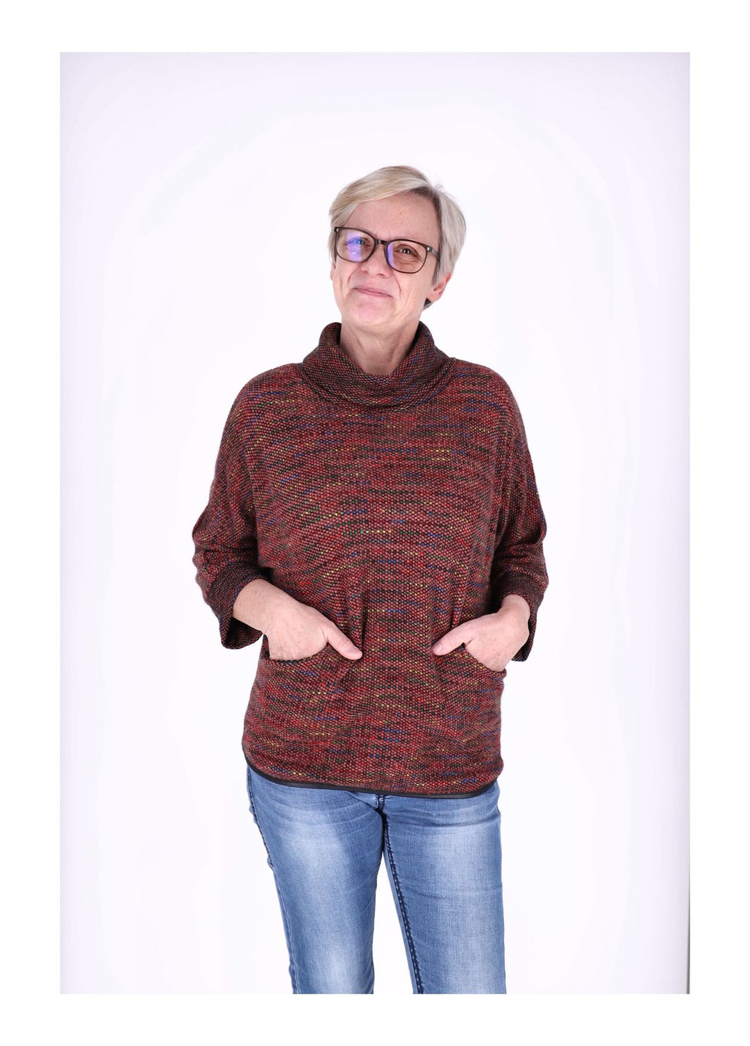 Splash of Color Damen Shirt Rollkragen