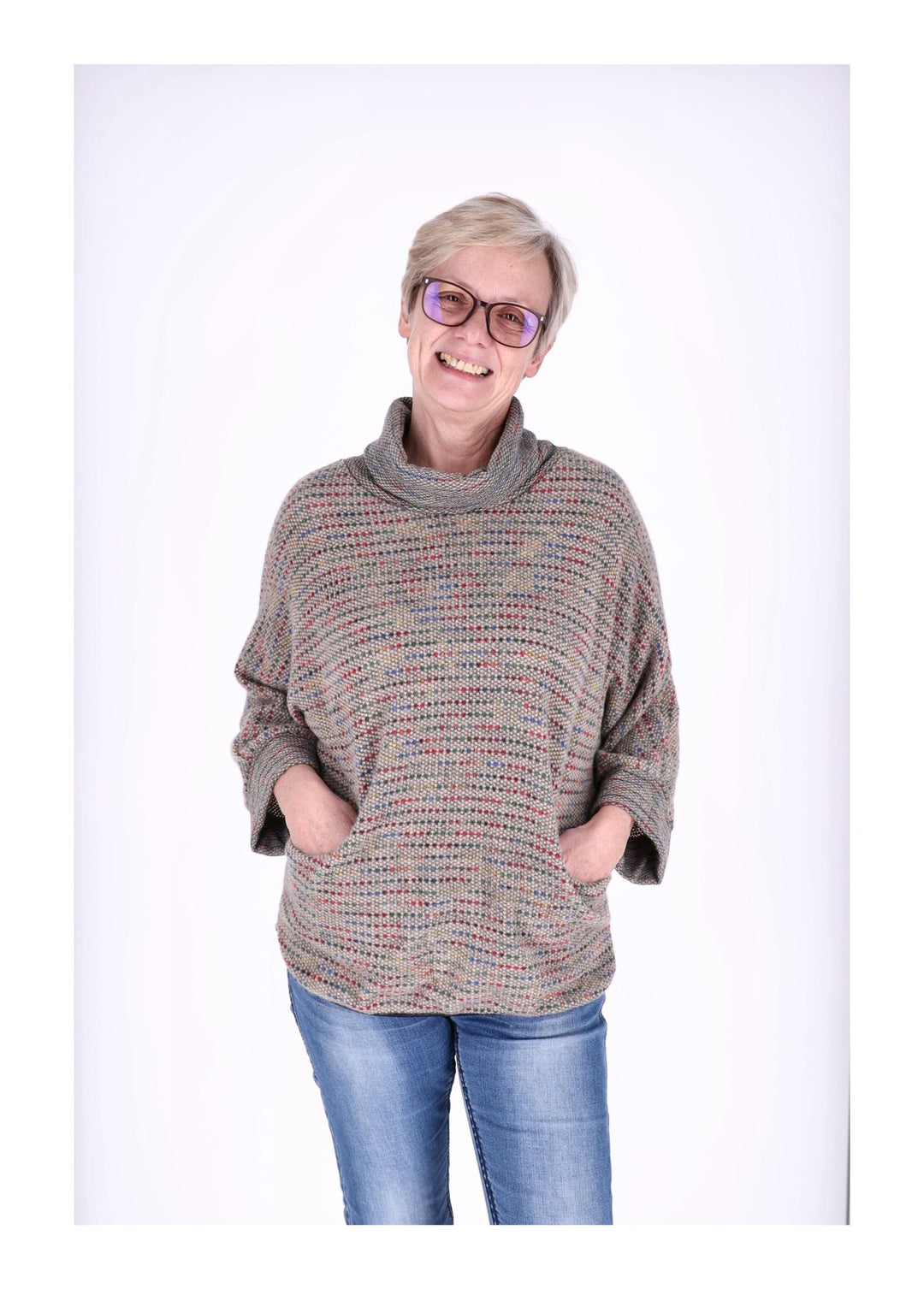 Splash of Color Damen Shirt Rollkragen