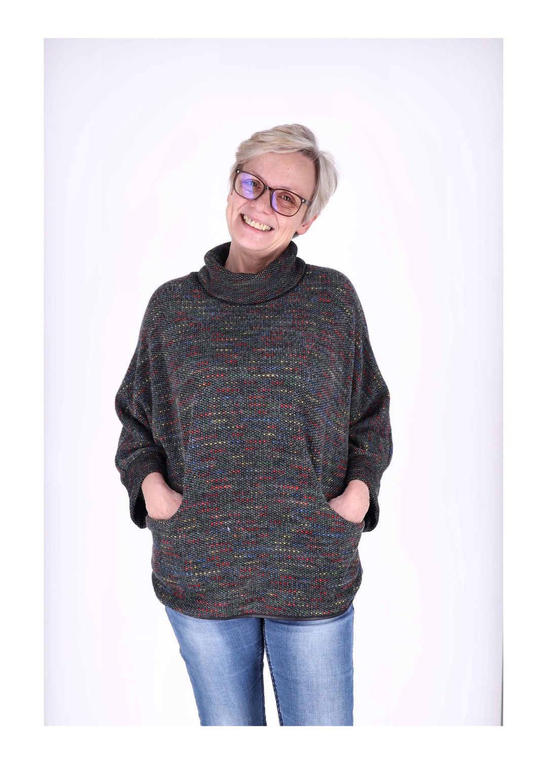 Splash of Color Damen Shirt Rollkragen