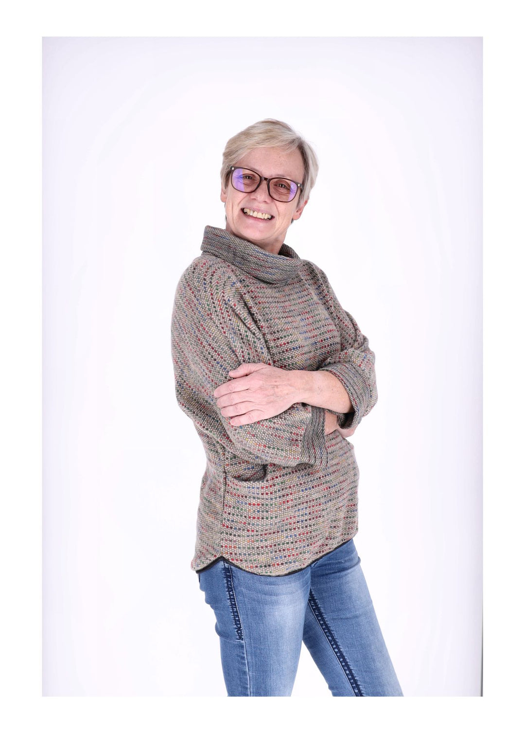 Splash of Color Damen Shirt Rollkragen
