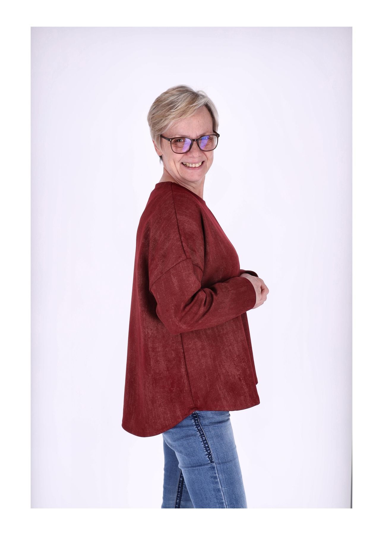 Sweat Damen Marmoriert