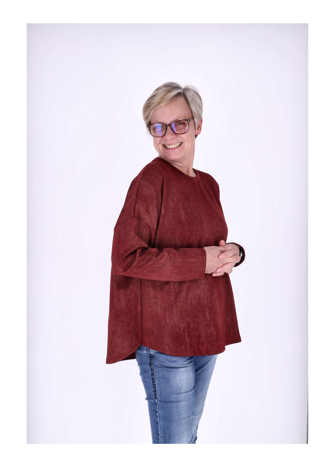 Sweat Damen Marmoriert