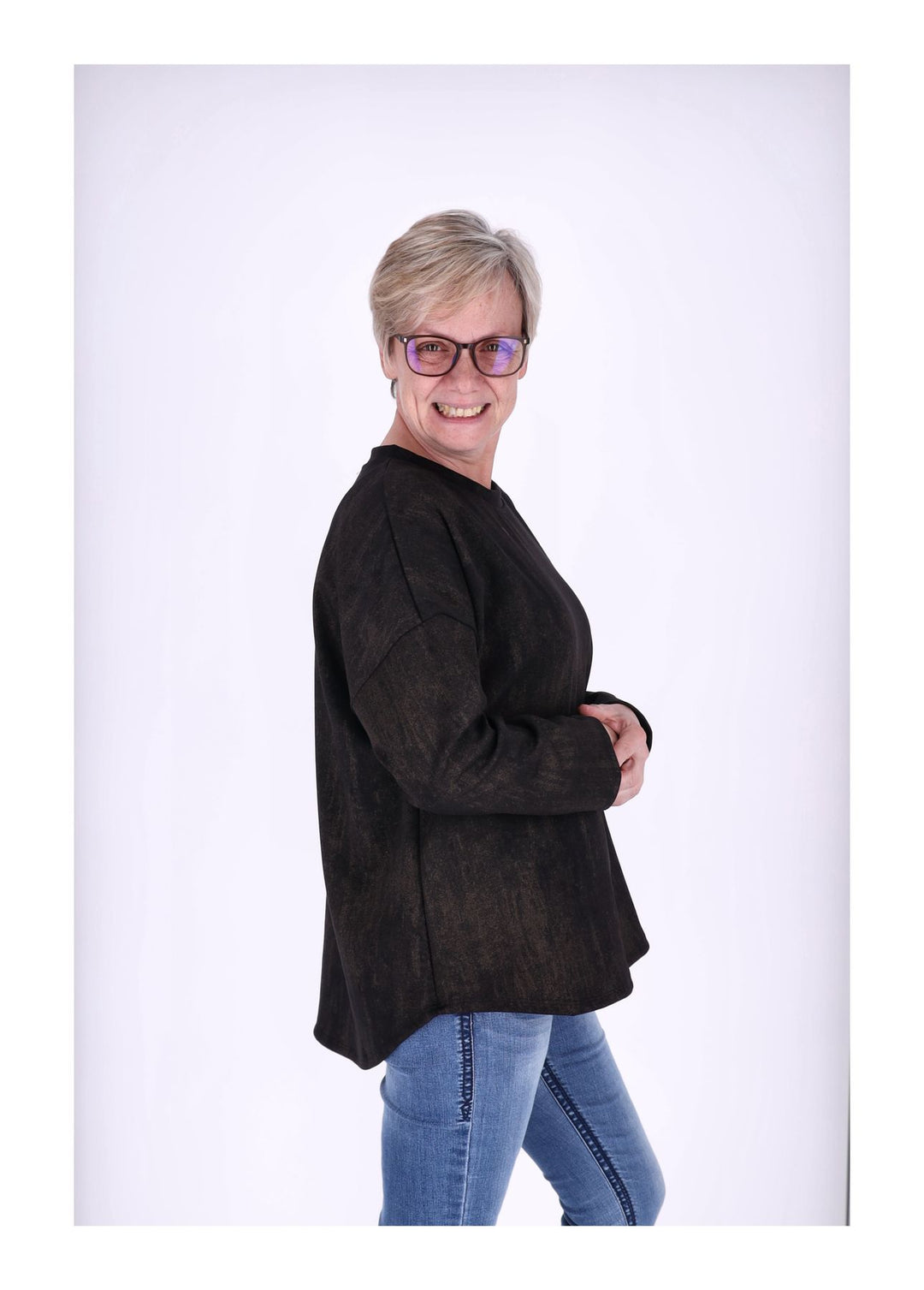 Sweat Damen Marmoriert