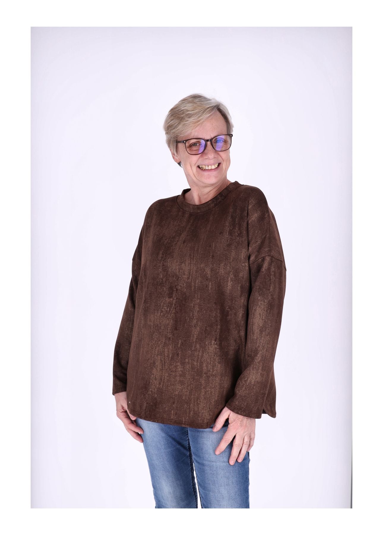 Sweat Damen Marmoriert