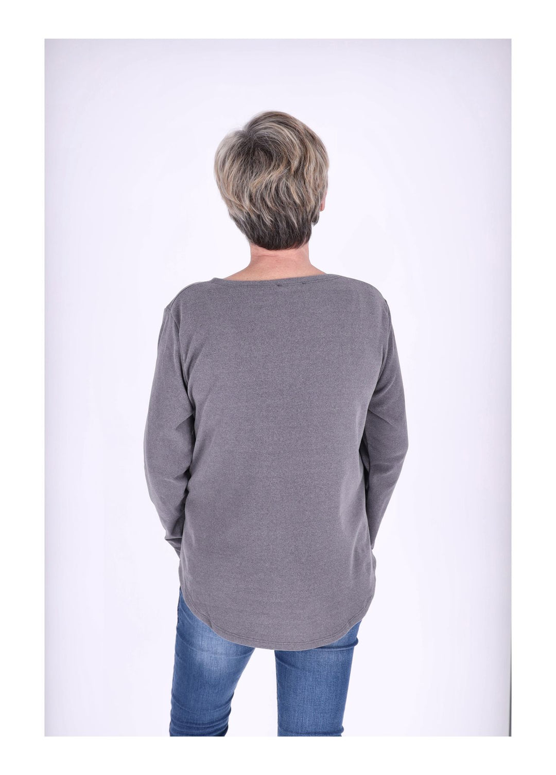 Shirt Damen Veloureoptik Print