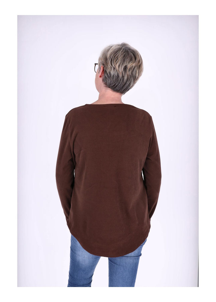 Shirt Damen Veloureoptik Print