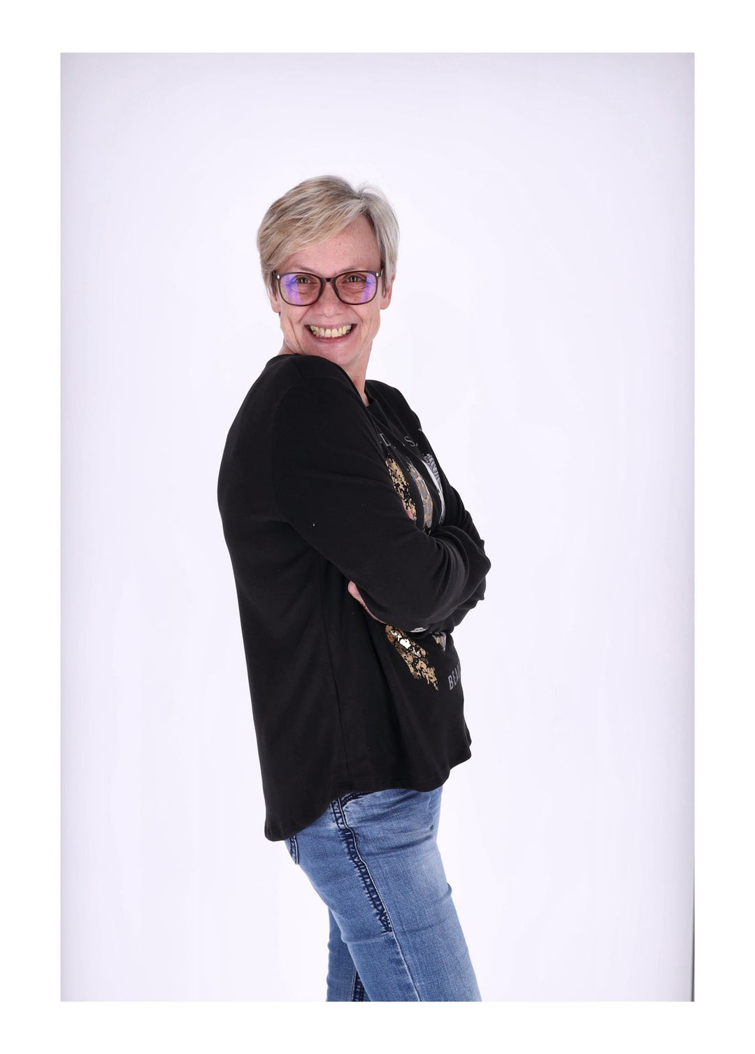 Shirt Damen Veloureoptik Print