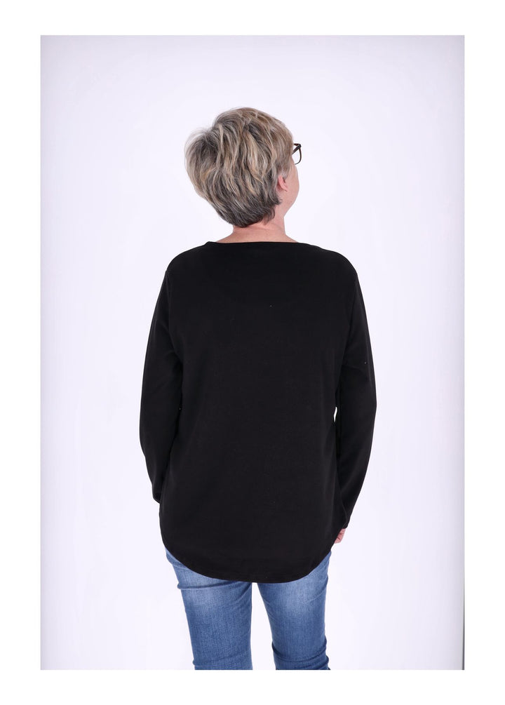 Shirt Damen Veloureoptik Print