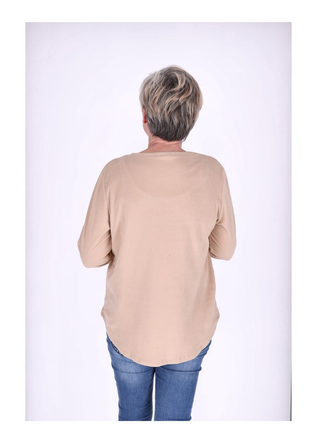 Shirt Damen Veloureoptik Print