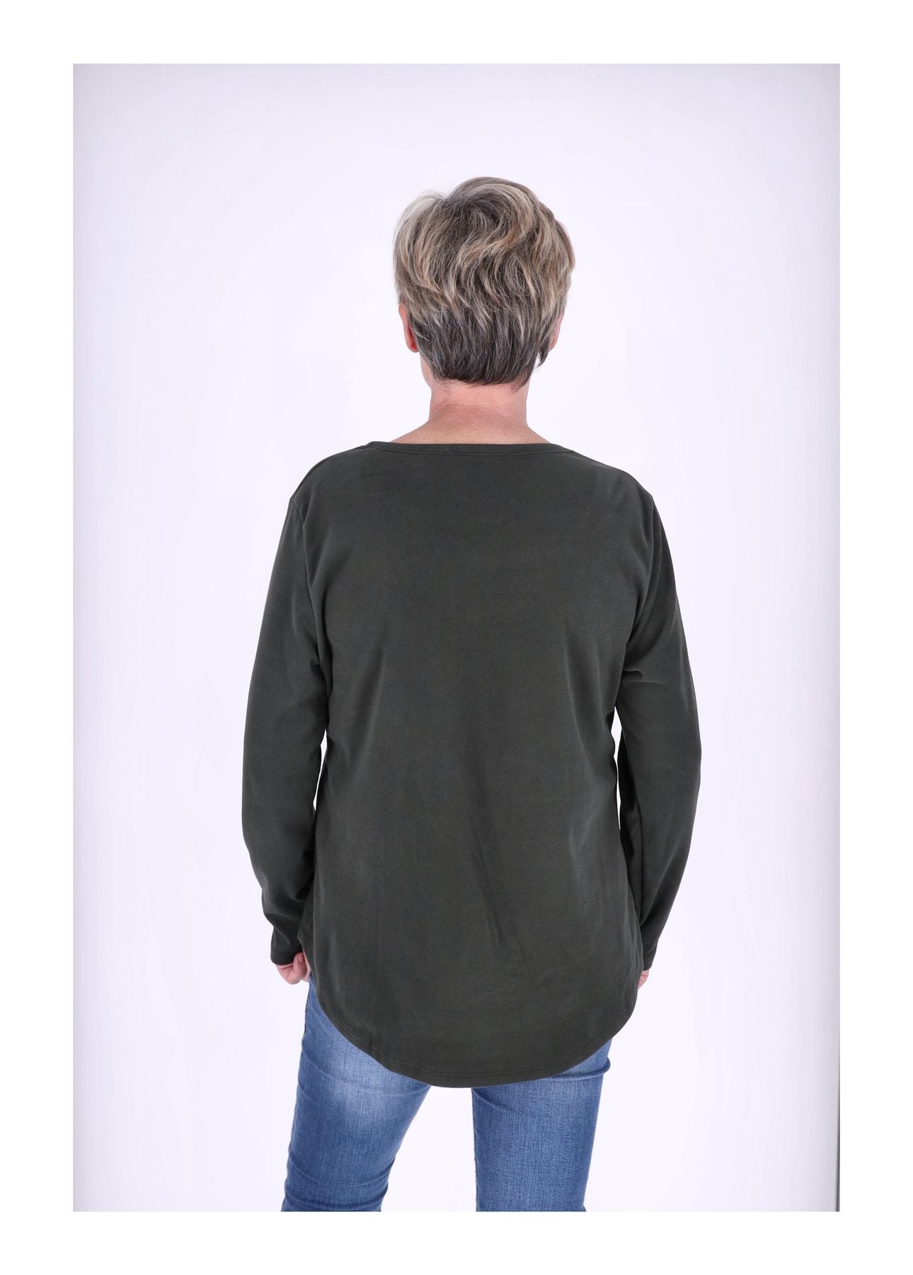 Shirt Damen Veloureoptik Print