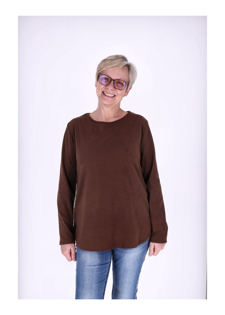 Shirt Damen Veloureoptik