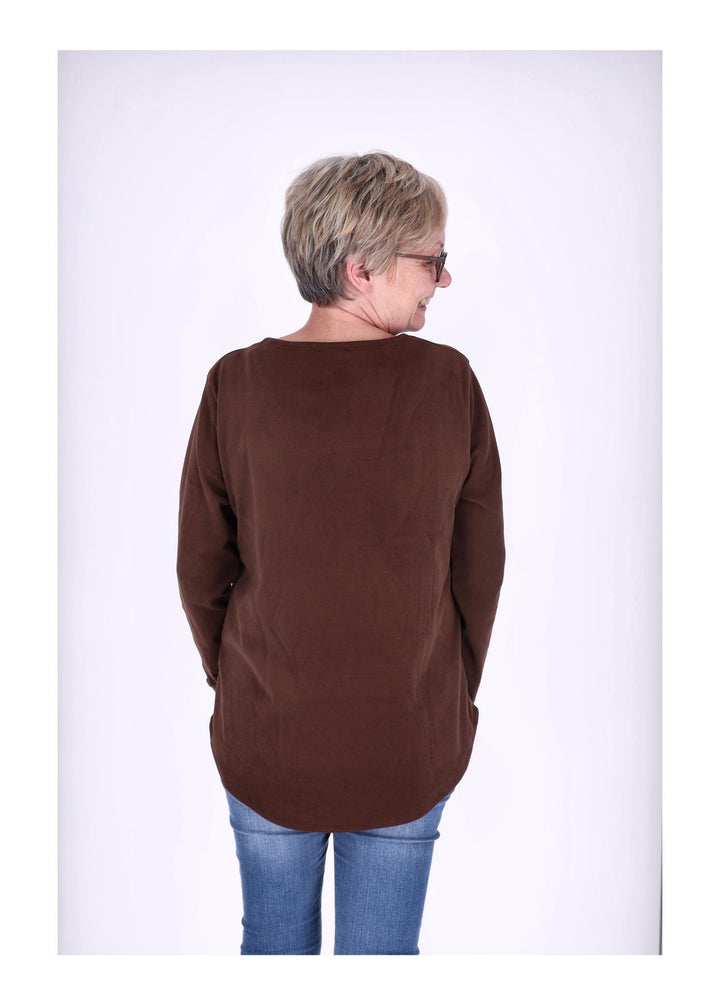 Shirt Damen Veloureoptik