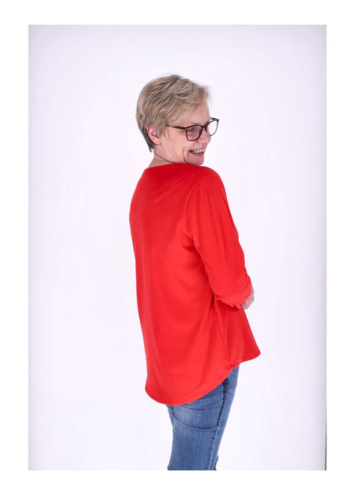 Shirt Damen Veloureoptik