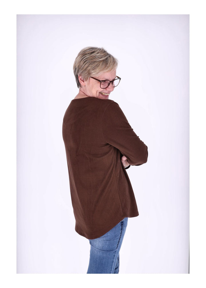 Shirt Damen Veloureoptik