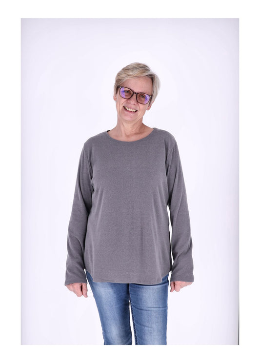 Shirt Damen Veloureoptik