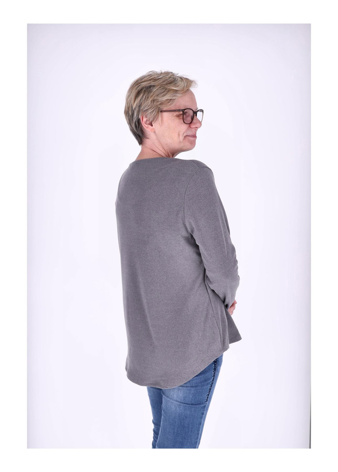 Shirt Damen Veloureoptik