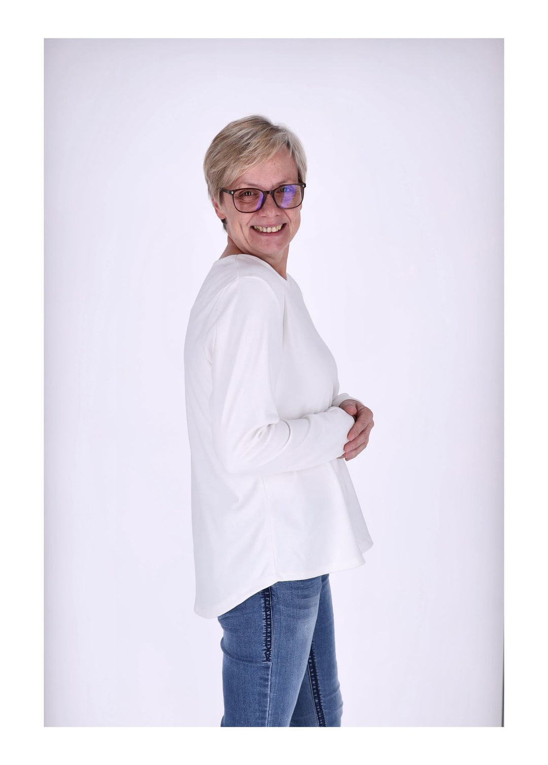 Shirt Damen Veloureoptik