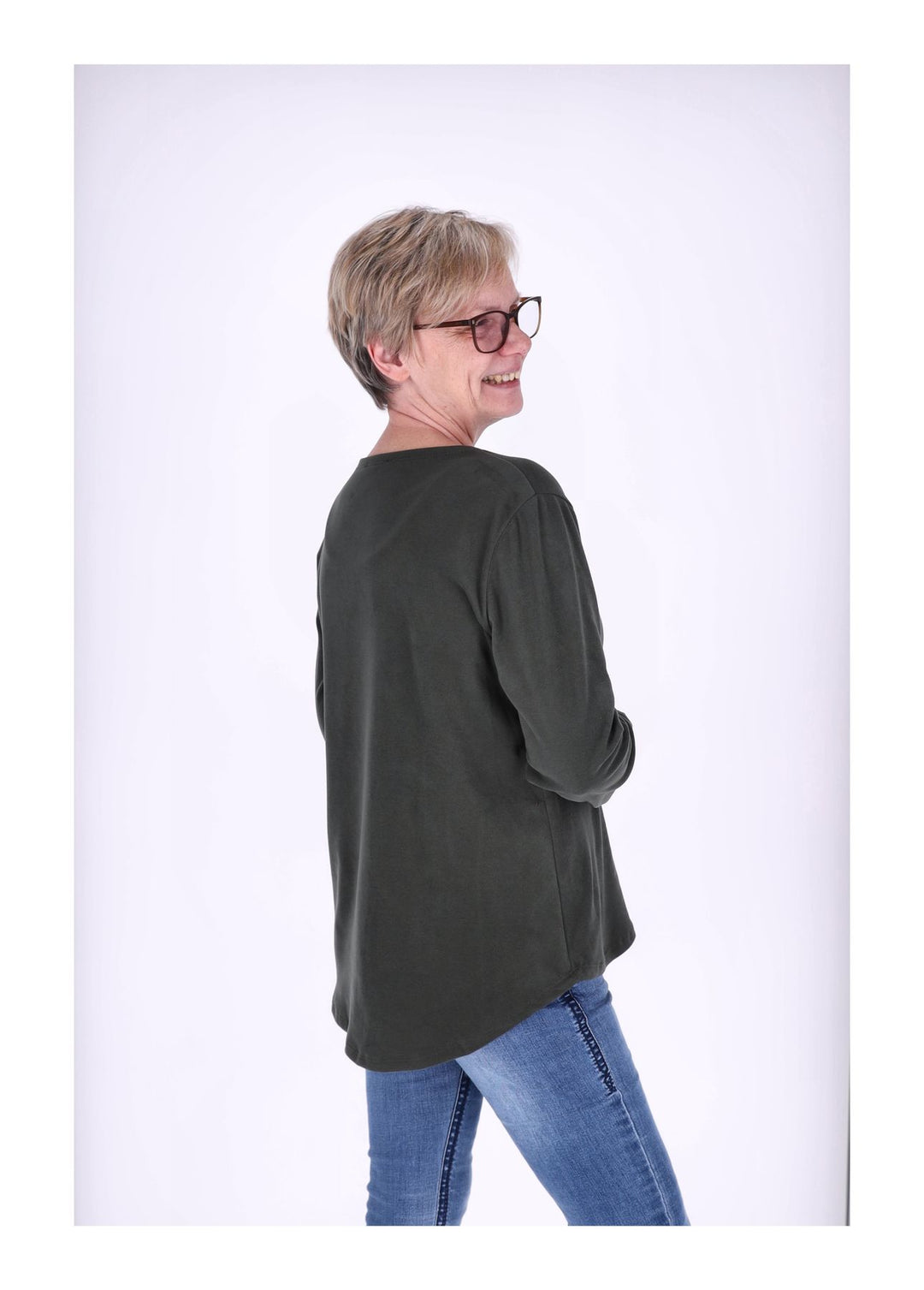 Shirt Damen Veloureoptik