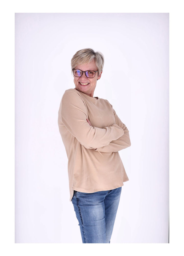 Shirt Damen Veloureoptik