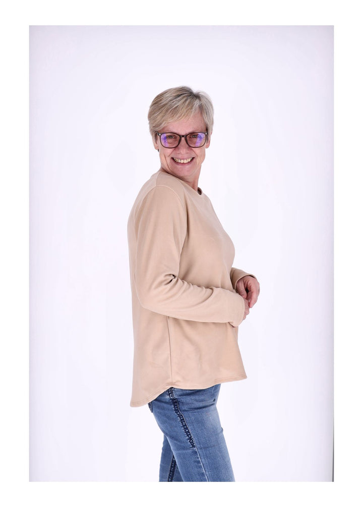 Shirt Damen Veloureoptik