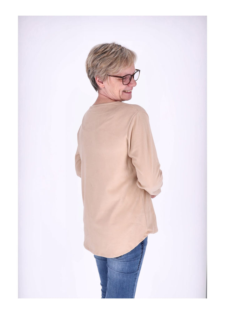 Shirt Damen Veloureoptik