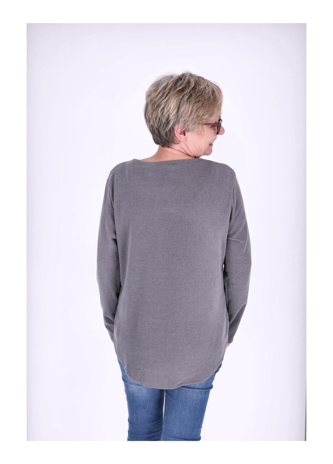 Shirt Damen Veloureoptik