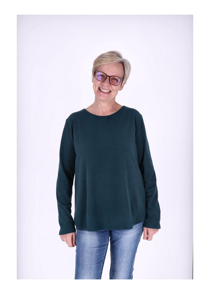 Shirt Damen Veloureoptik