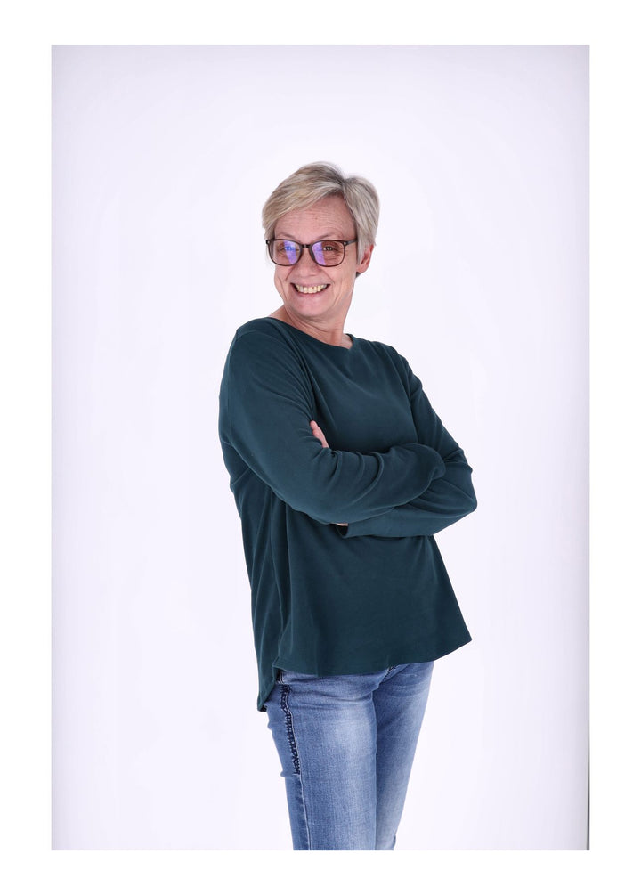 Shirt Damen Veloureoptik
