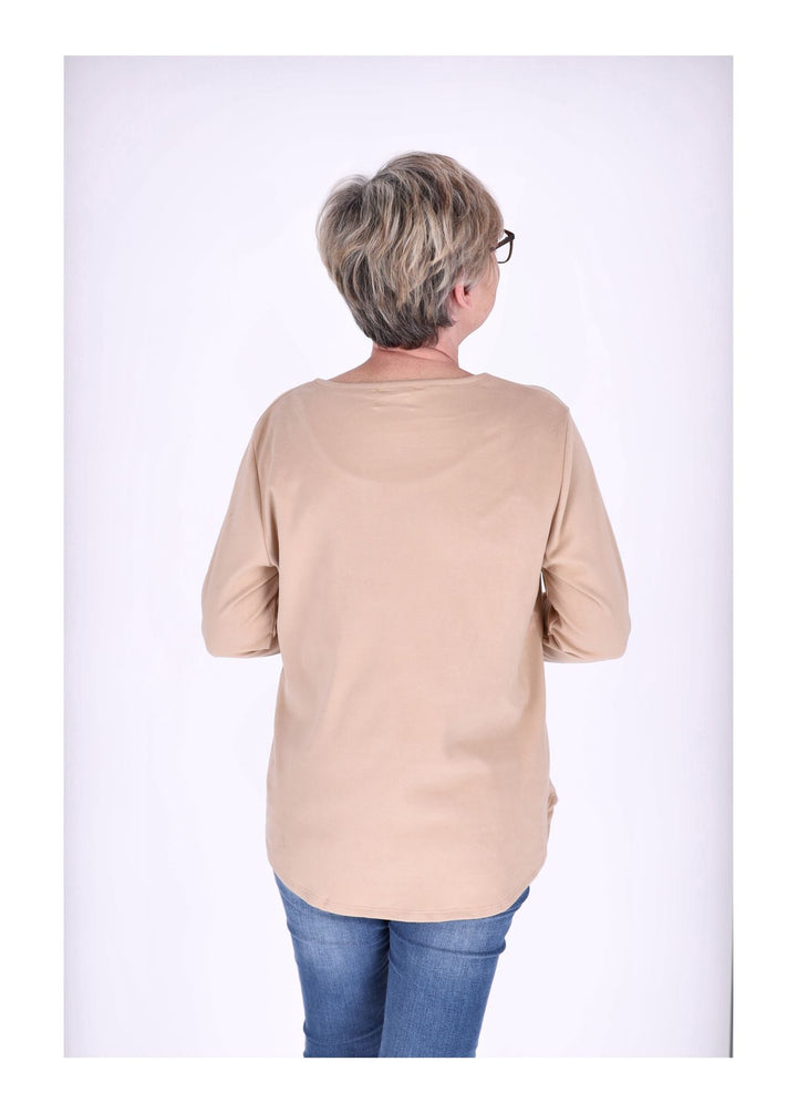 Shirt Damen Veloureoptik