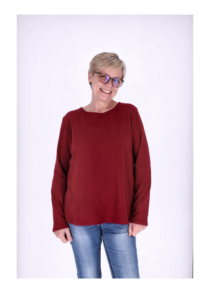 Shirt Damen Veloureoptik