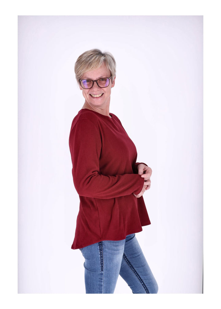 Shirt Damen Veloureoptik