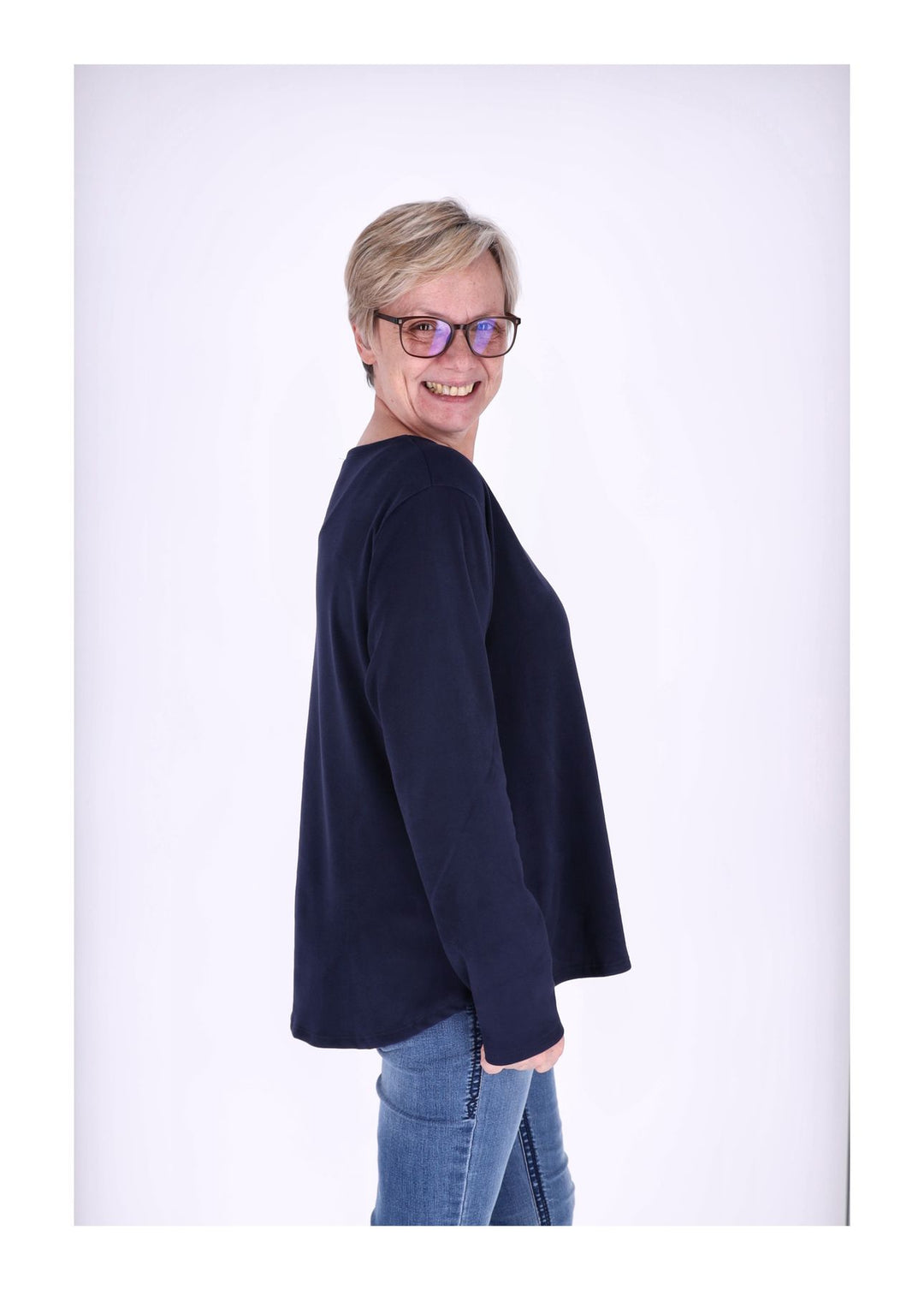 Shirt Damen Veloureoptik