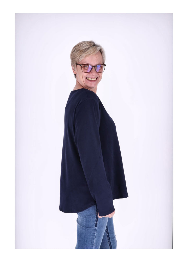 Shirt Damen Veloureoptik
