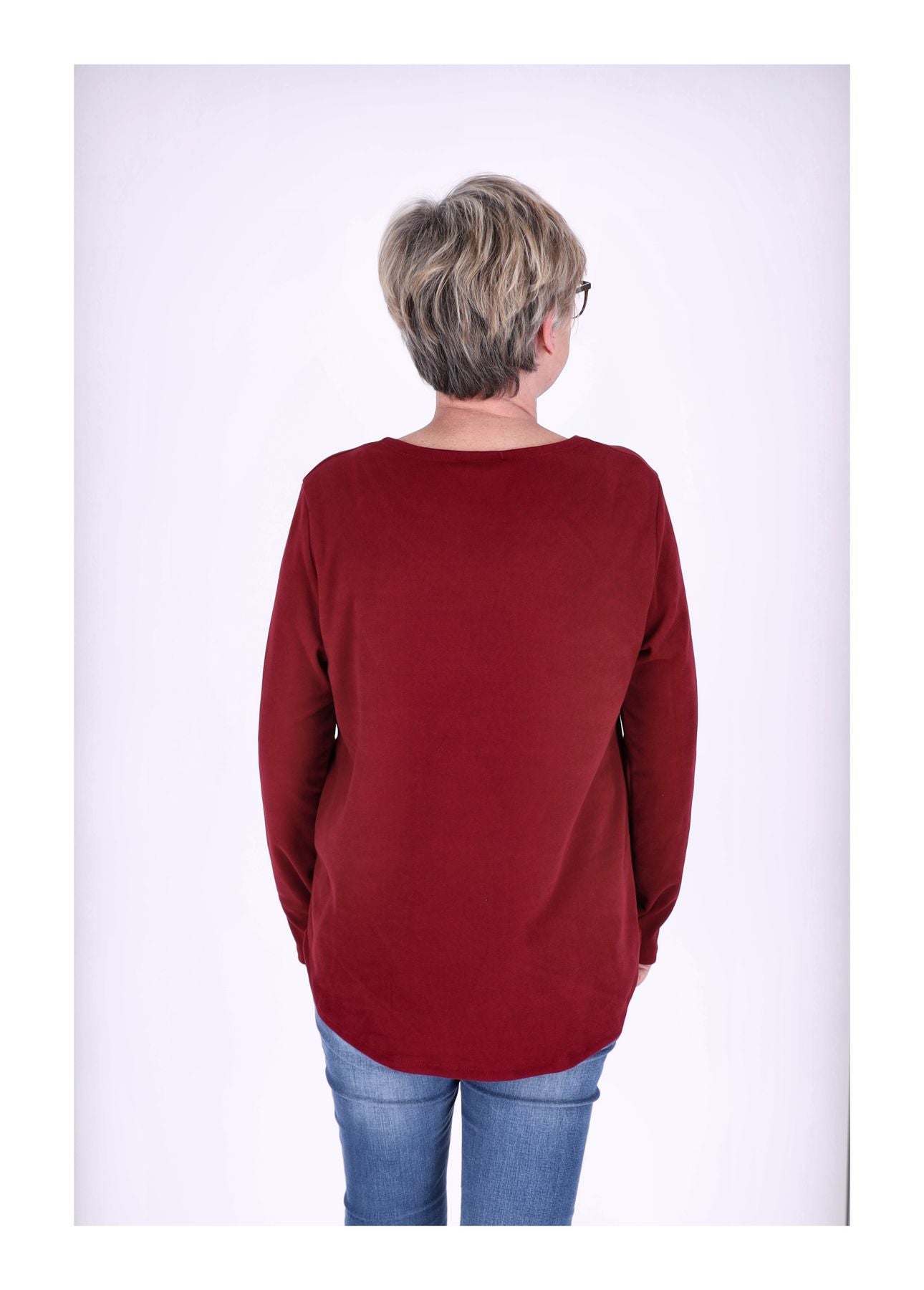 Shirt Damen Veloureoptik
