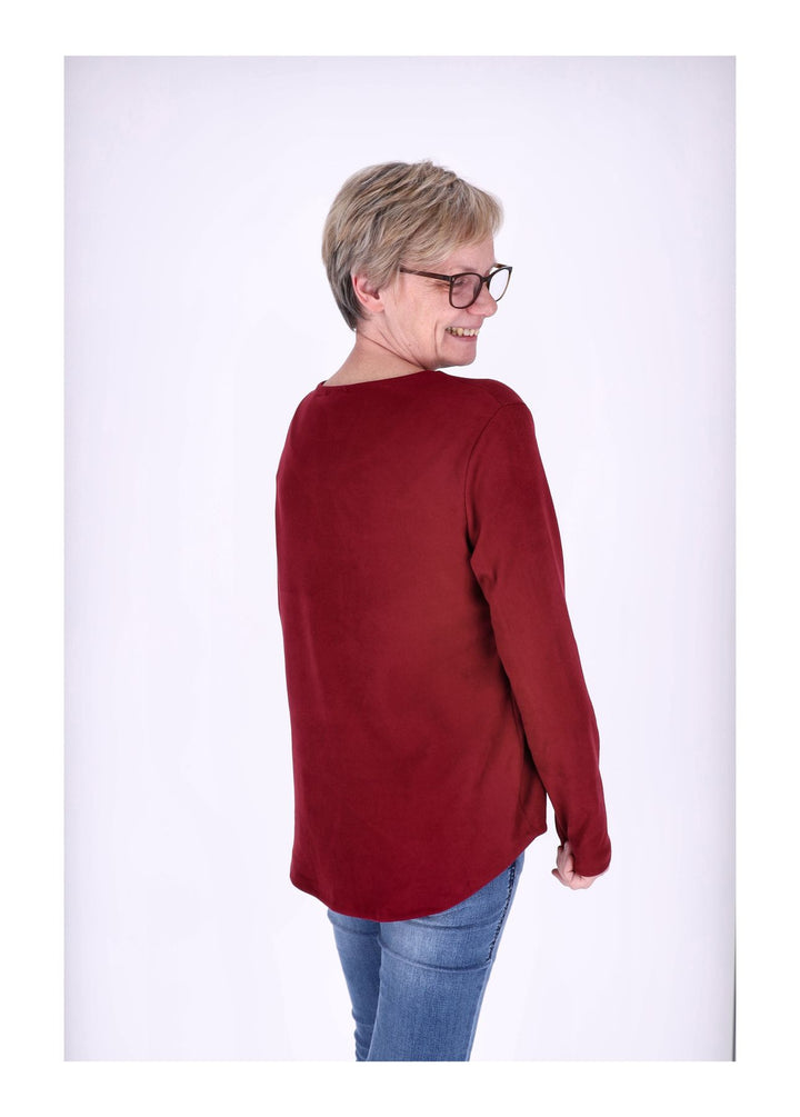 Shirt Damen Veloureoptik