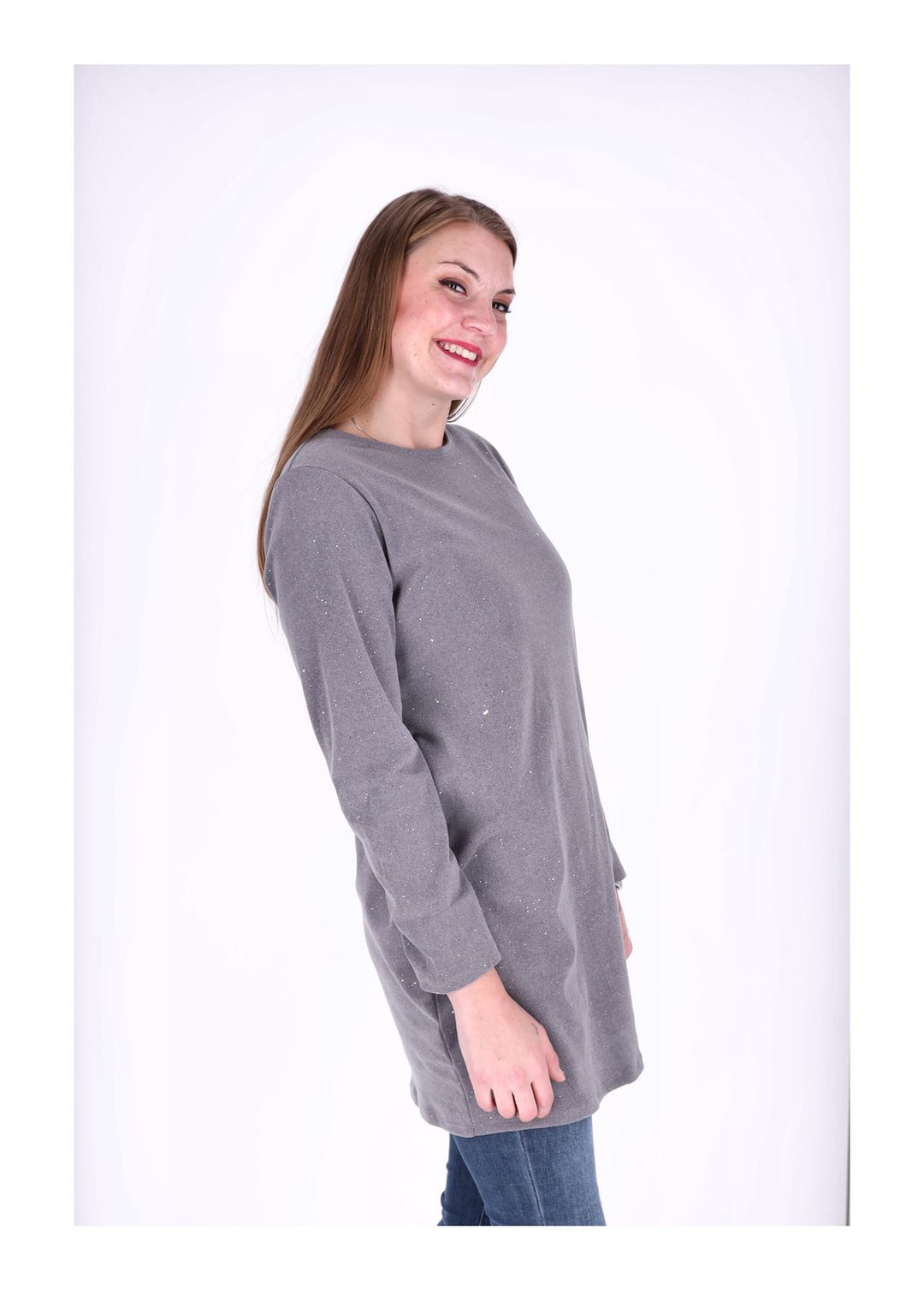 Kleid Veloureoptik Strasssteine