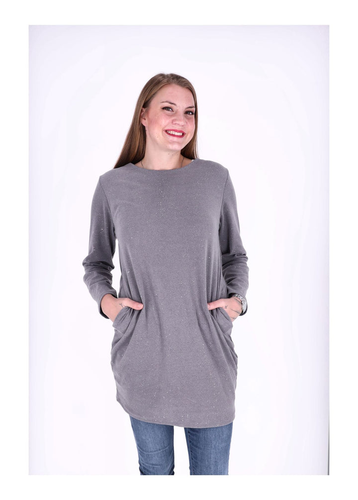 Kleid Veloureoptik Strasssteine