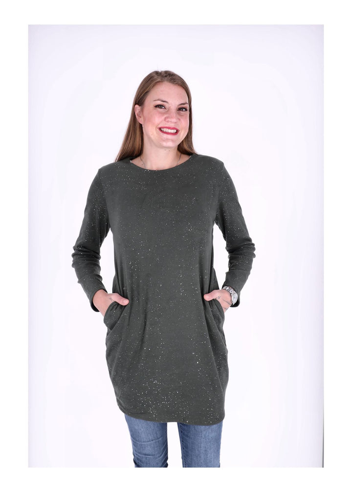 Kleid Veloureoptik Strasssteine