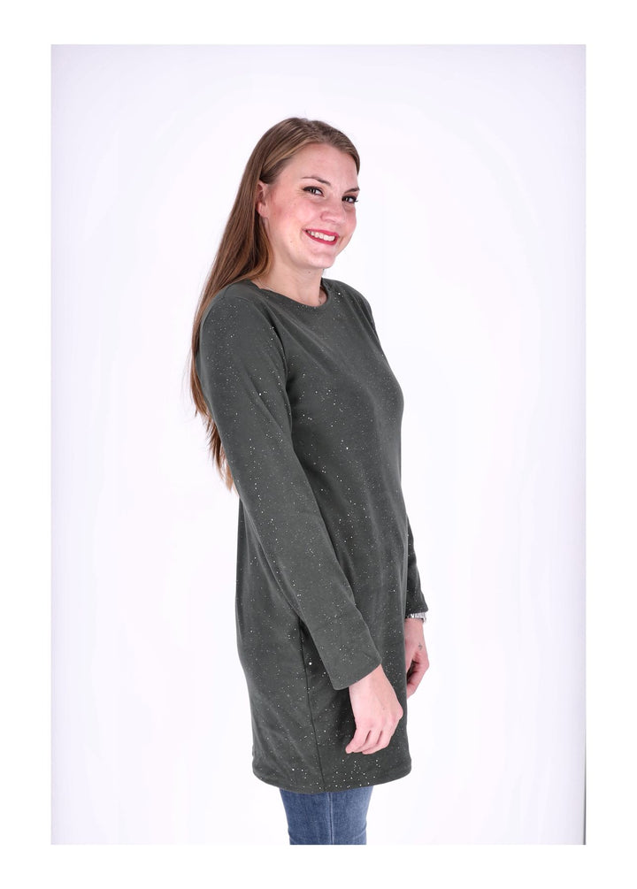 Kleid Veloureoptik Strasssteine