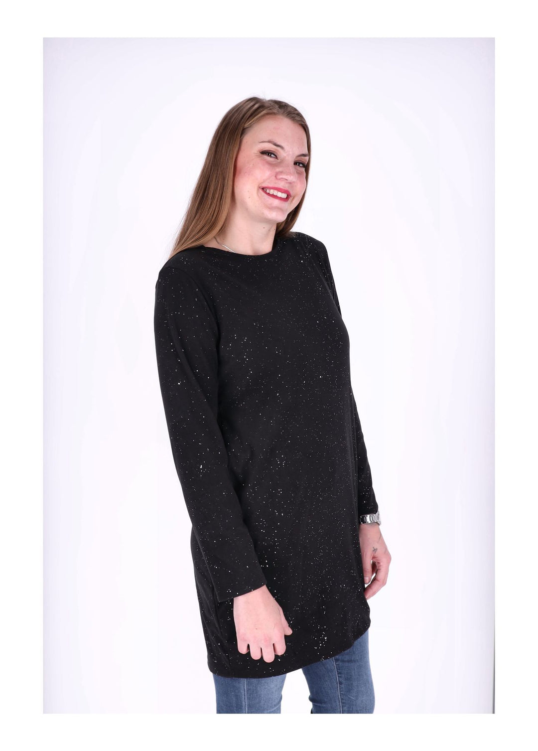 Kleid Veloureoptik Strasssteine