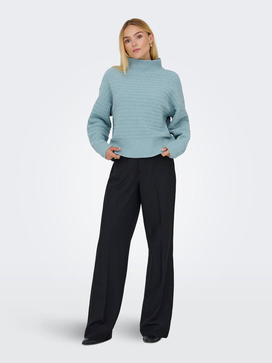 Damen ONLGLOBE LS HIGHNECK BF KNT