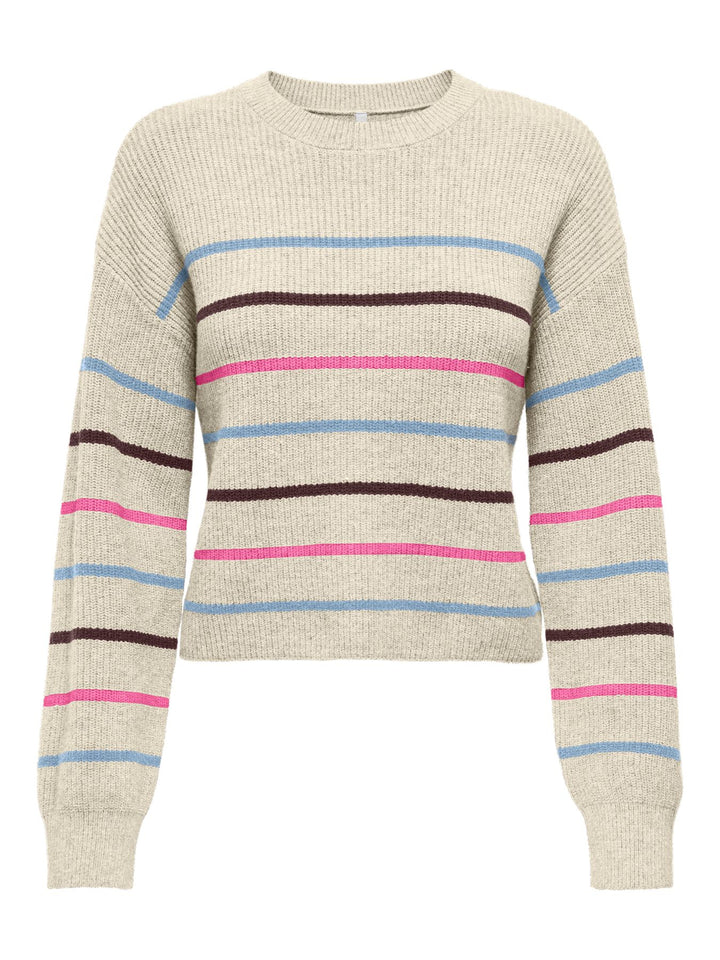 Damen ONLIBI LS STRIPE O-NECK CC KNT