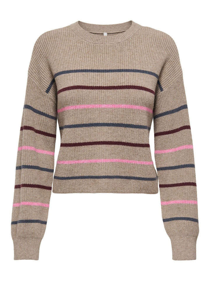 Damen ONLIBI LS STRIPE O-NECK CC KNT