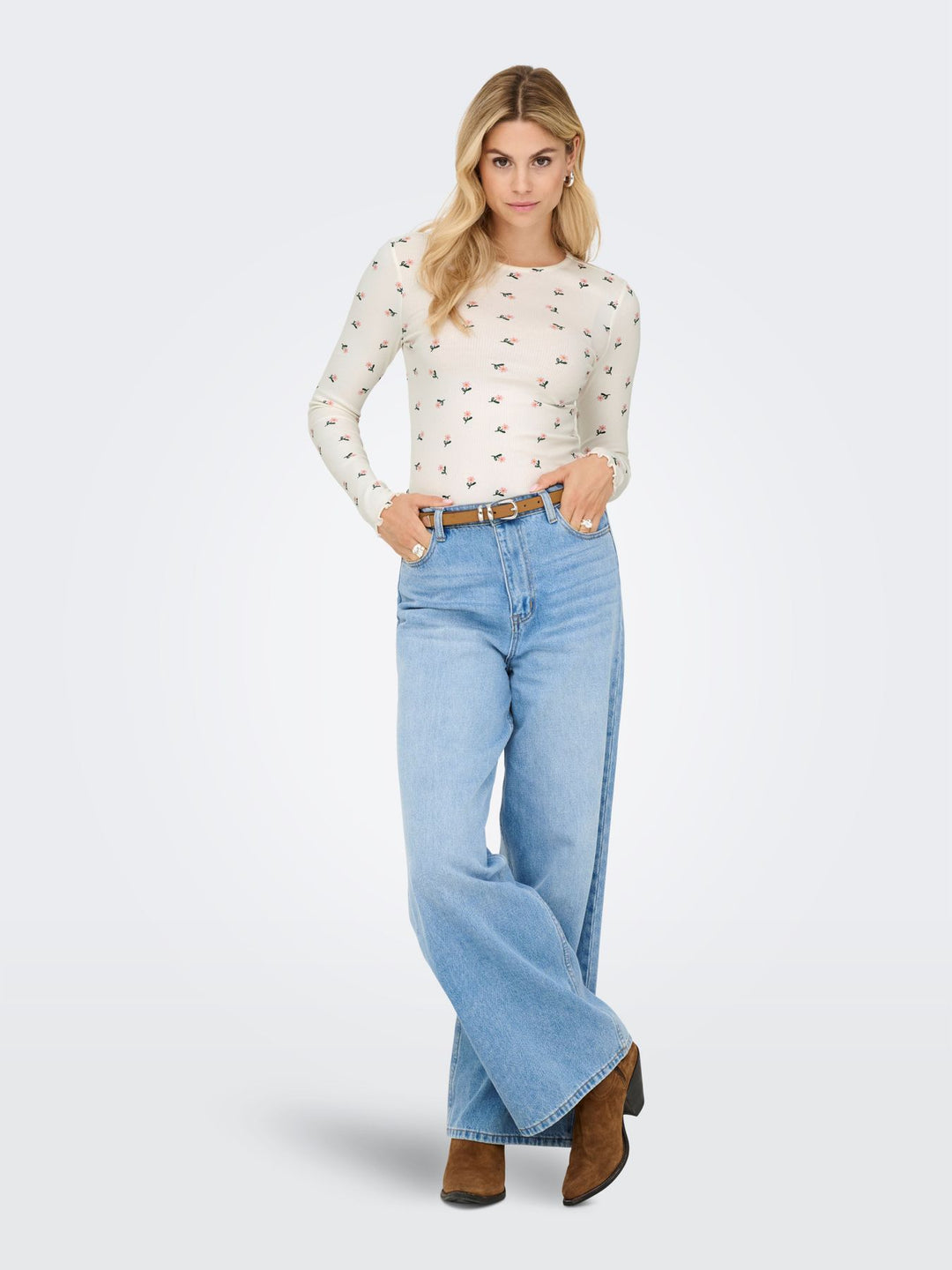 Damen ONLINA L/S O-NECK TOP JRS