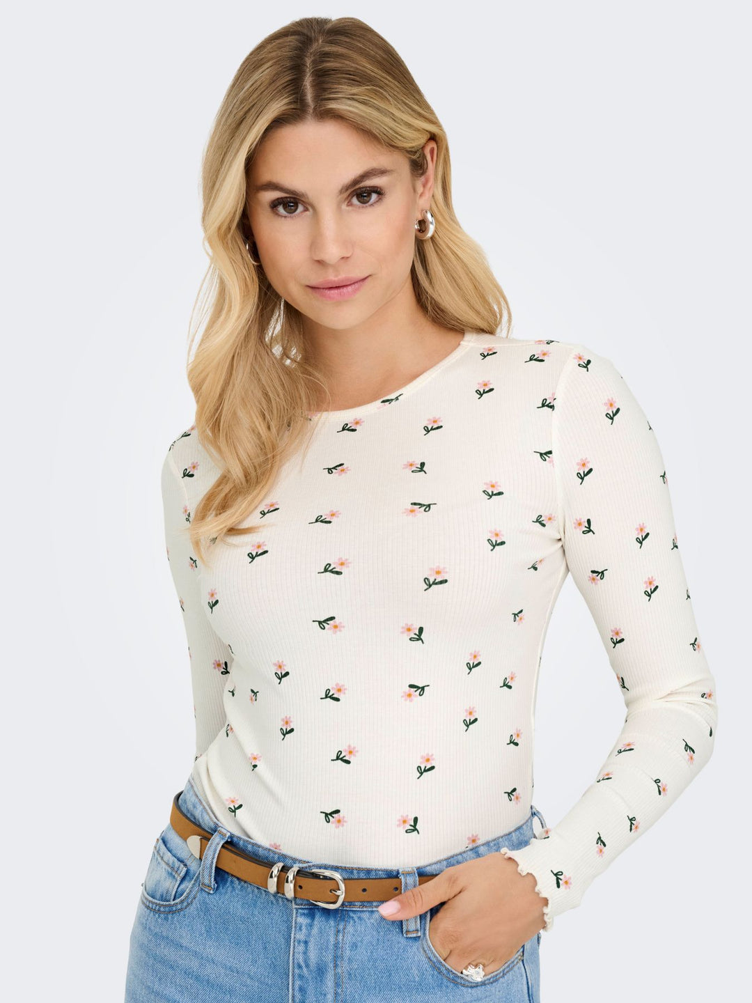 Damen ONLINA L/S O-NECK TOP JRS