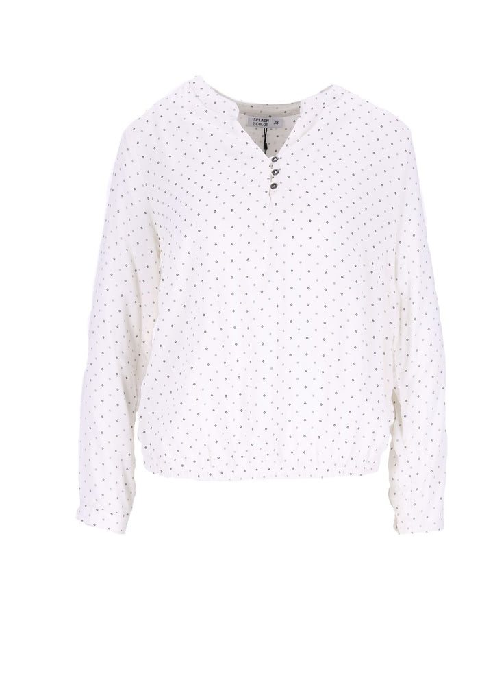 Bluse Viskose - Gummizug mit Karo Print