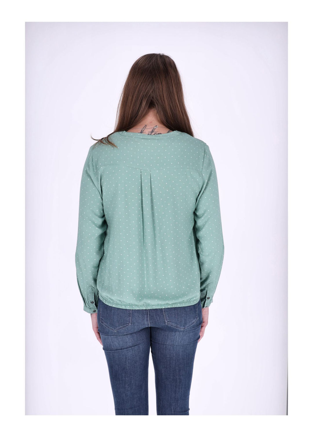 Bluse Viskose - Gummizug mit Karo Print