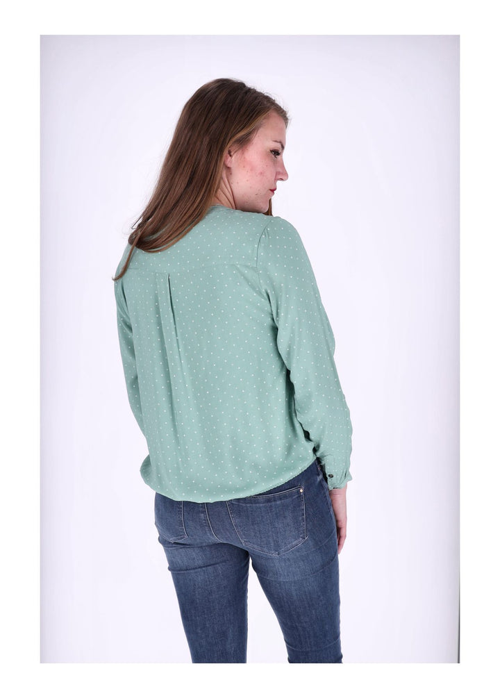 Bluse Viskose - Gummizug mit Karo Print