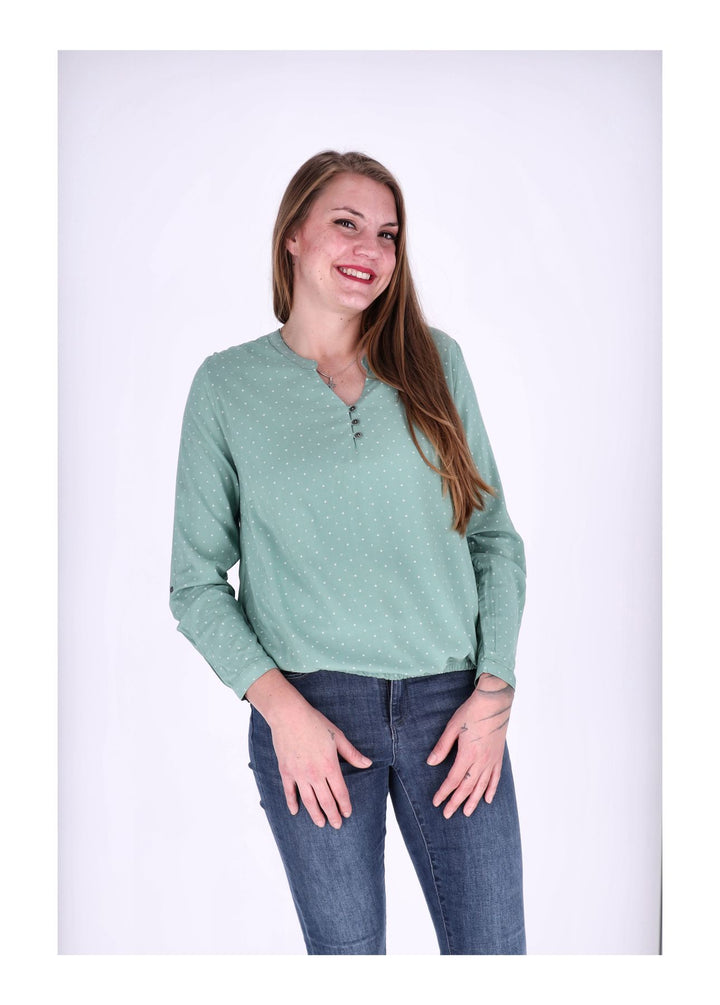 Bluse Viskose - Gummizug mit Karo Print